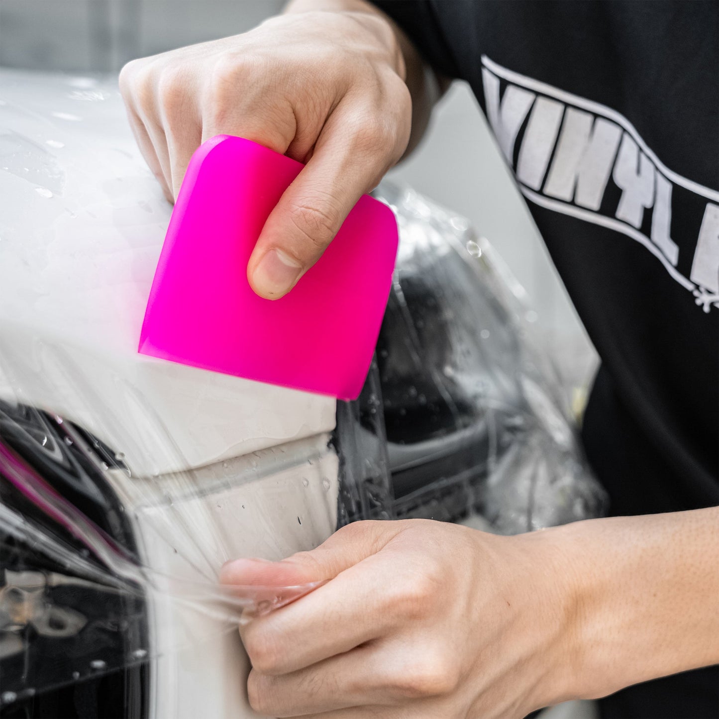 Pink PPF Squeegee Set for Car Vinyl Paint Film Installation