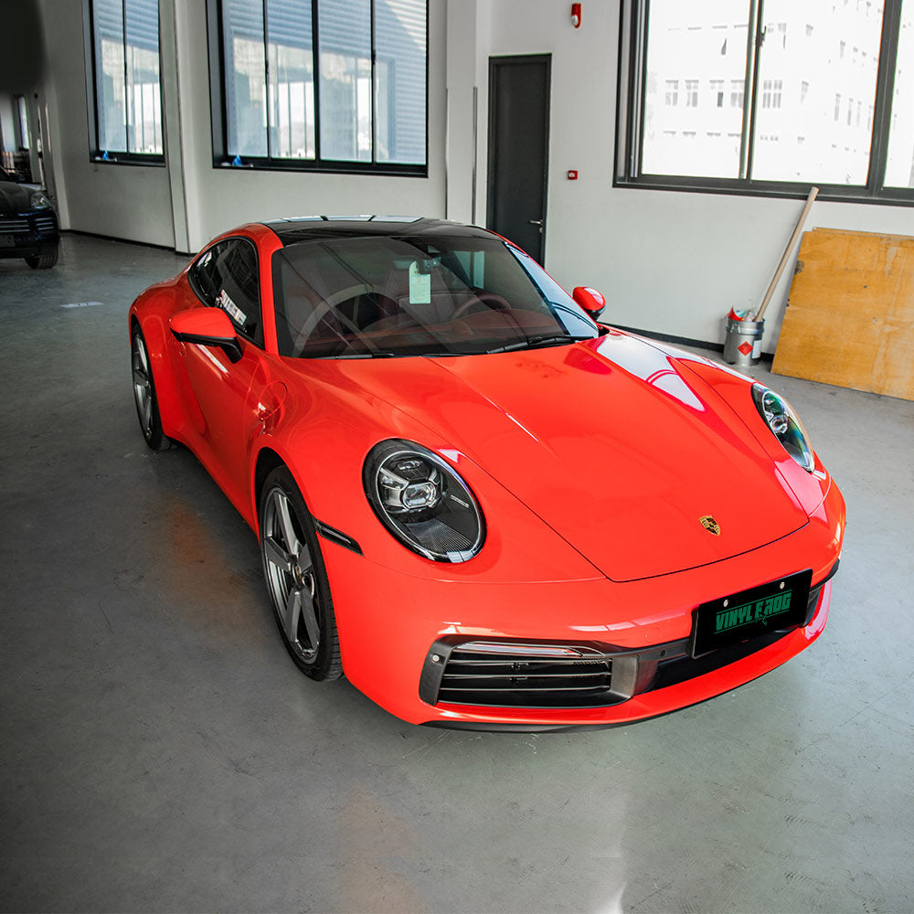 High Glossy Ferrari Red Vinyl Wrap