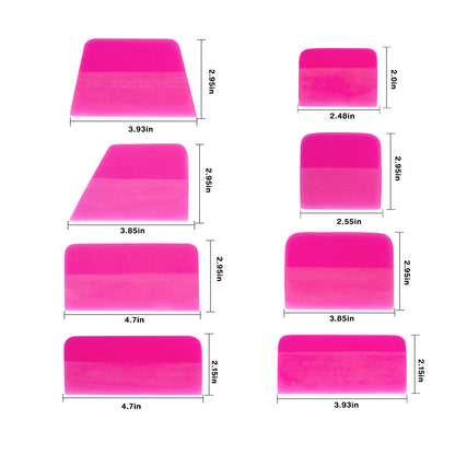 Pink PPF Squeegee Set for Car Vinyl Paint Film Installation